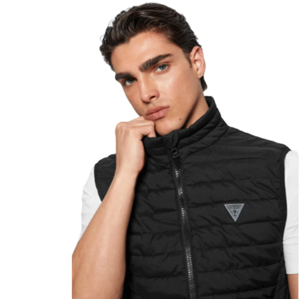 Guess Zwarte mouwloze jas Z4Yl01Wgaa0-Jblk Black Heren