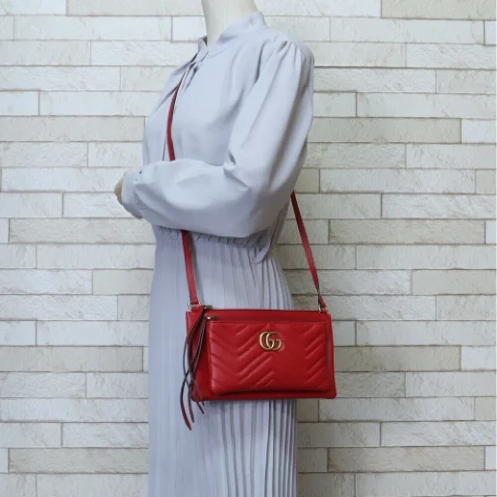 Gucci Vintage Pre-owned Fabric gucci-bags Red Dames