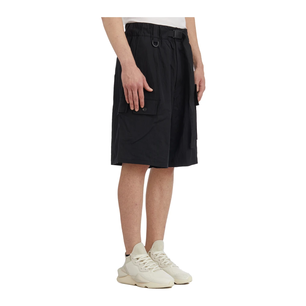 Y-3 Cargo Twill Bermuda Shorts Black Heren