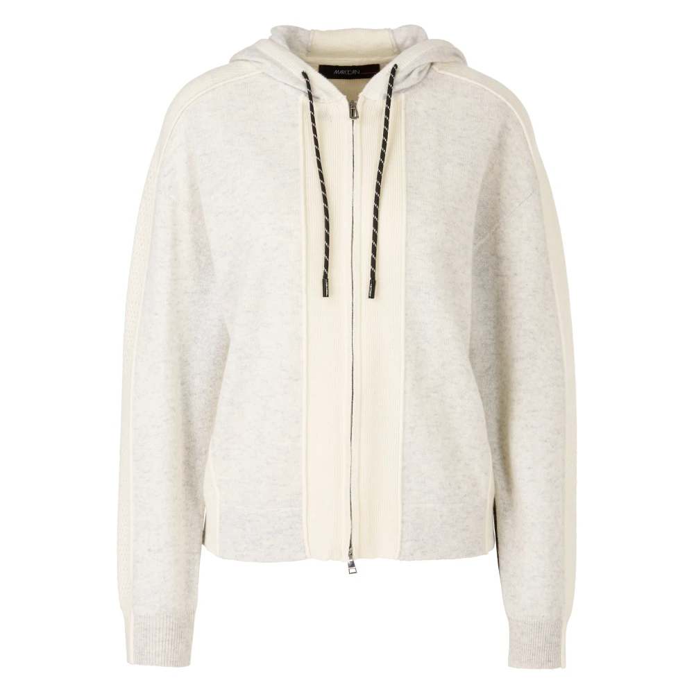 Marc Cain Sportieve Wol Kasjmier Ritsvest Gray Dames