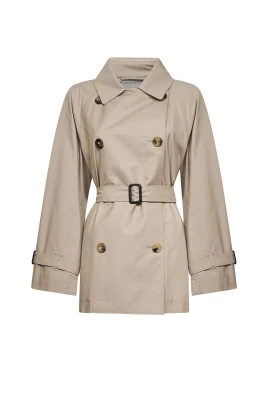 Kort trenchcoat i vattenavvisande twill