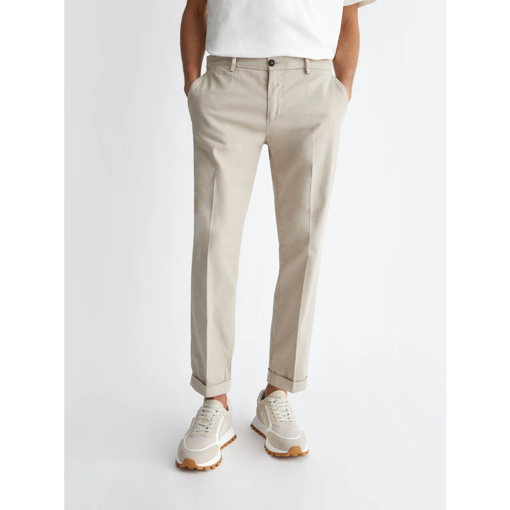 Liu Jo Beige Chino Broek Regular Fit Stretch Beige Heren