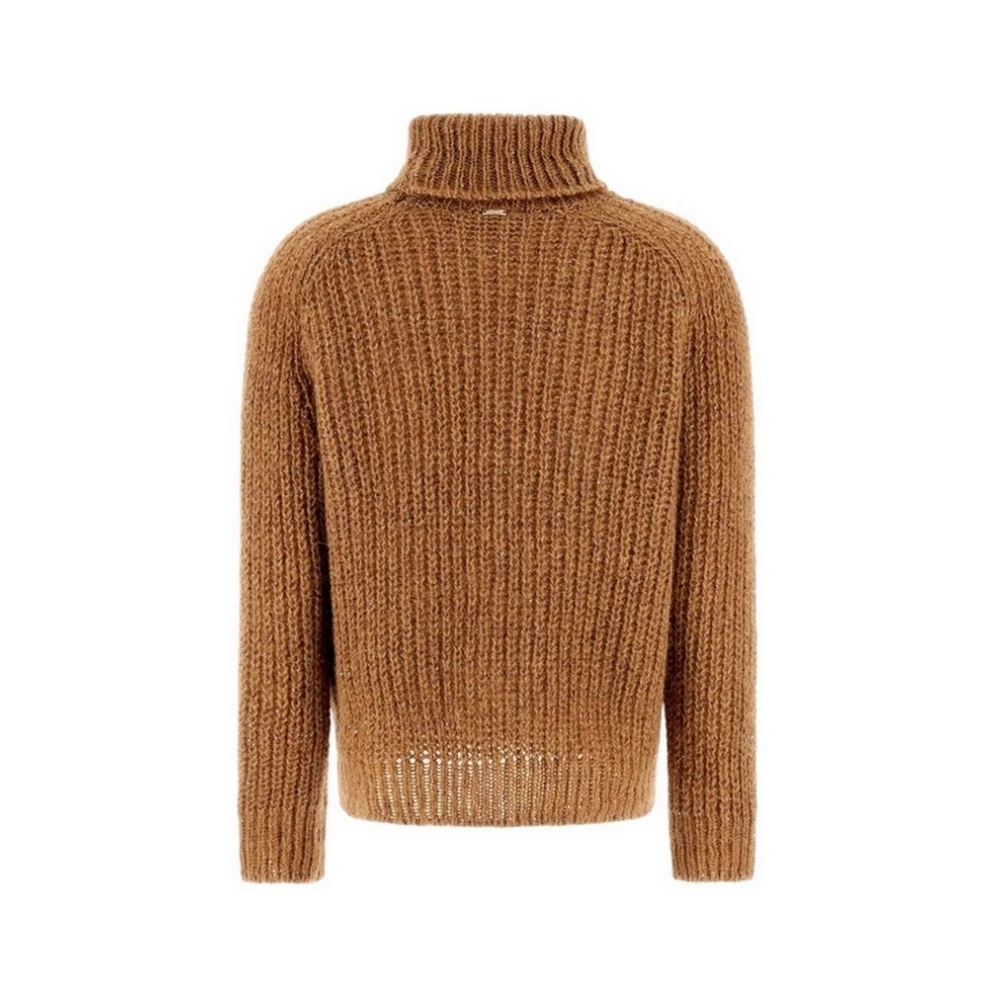Herno Mohair Turtleneck Sweater Brown Dames