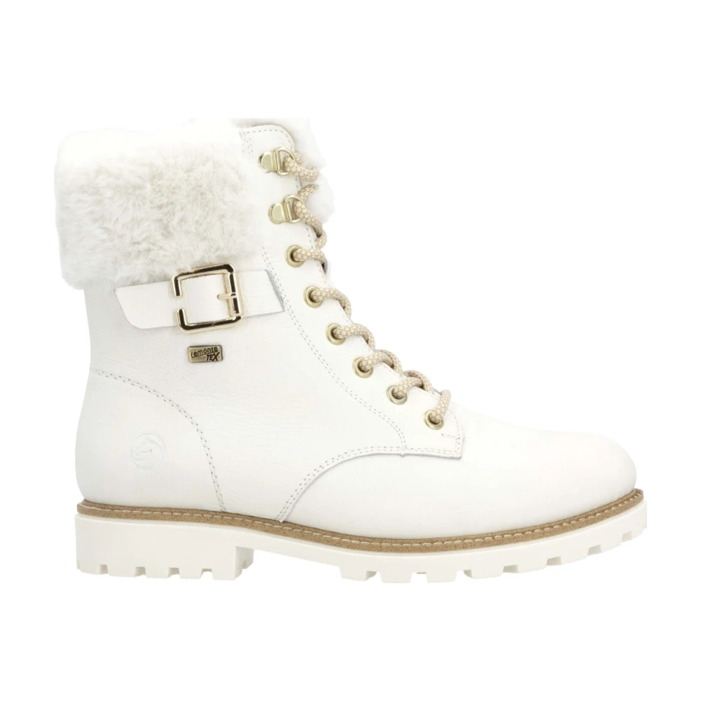 Remonte Women's White Winter Boots, 7 Uk, Casual Ankle Boots For