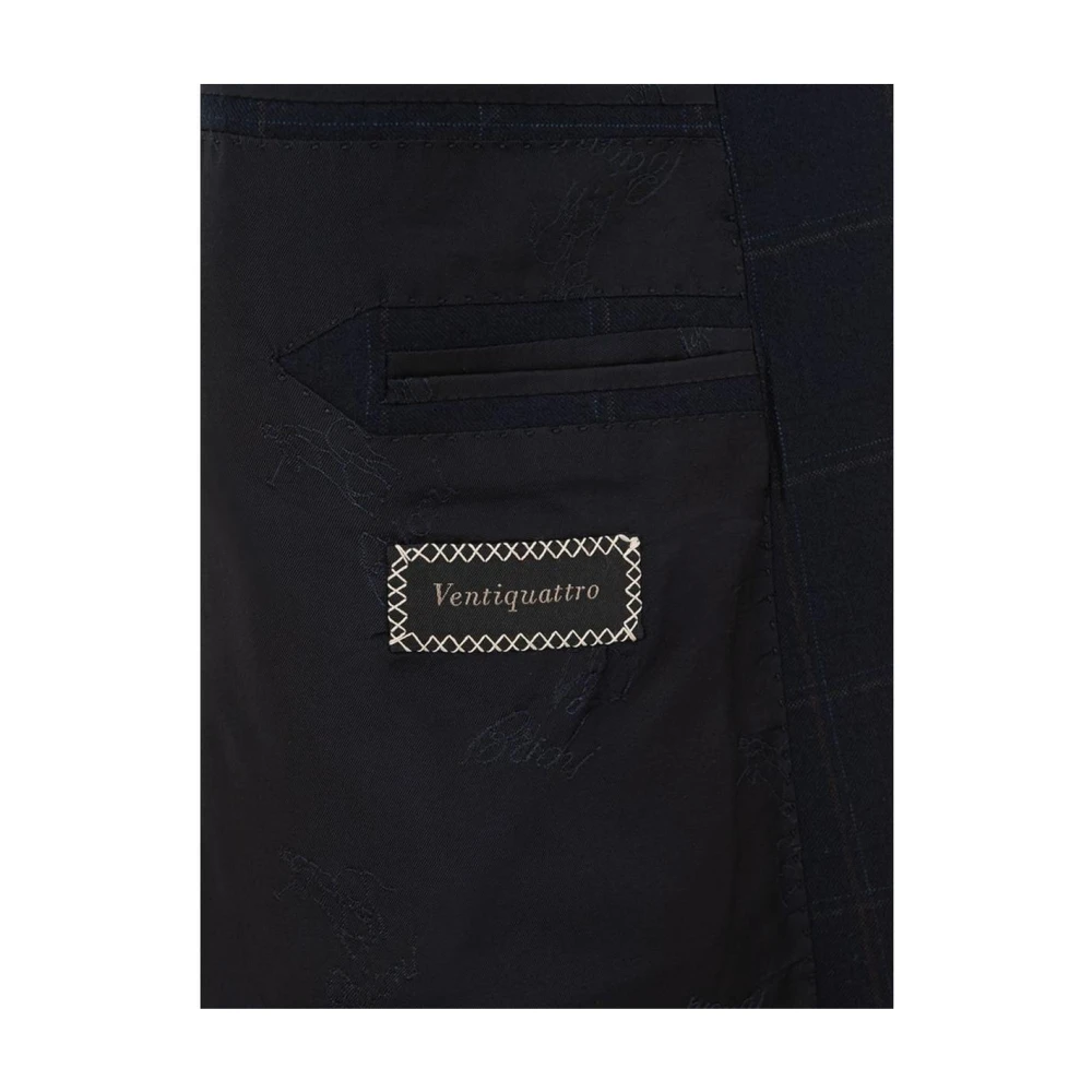 Brioni Stijlvolle Blauwe Wollen Blazer Blue Heren