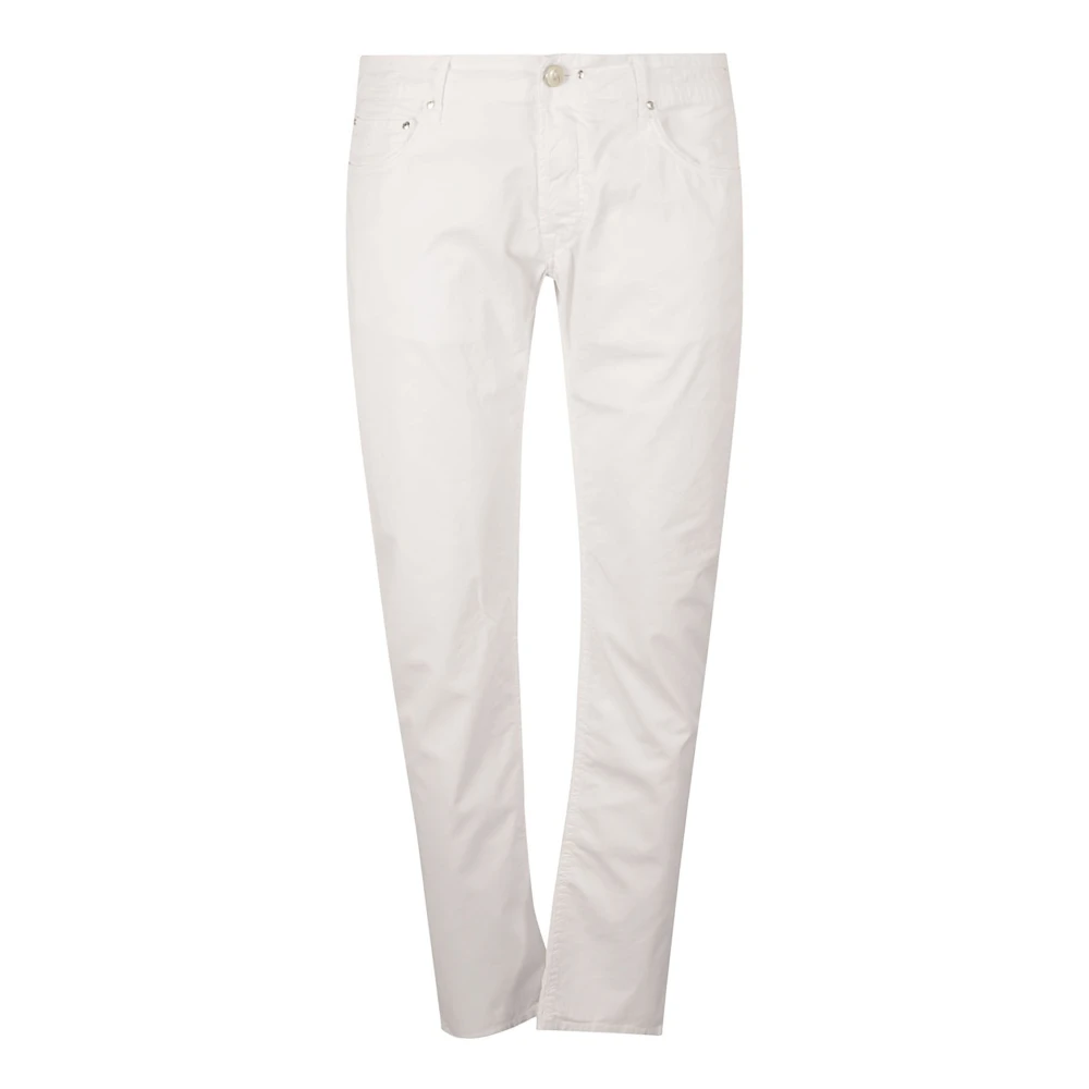Hand Picked Trousers White Heren