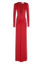 robe-rouge-col-en-v-profond-longue