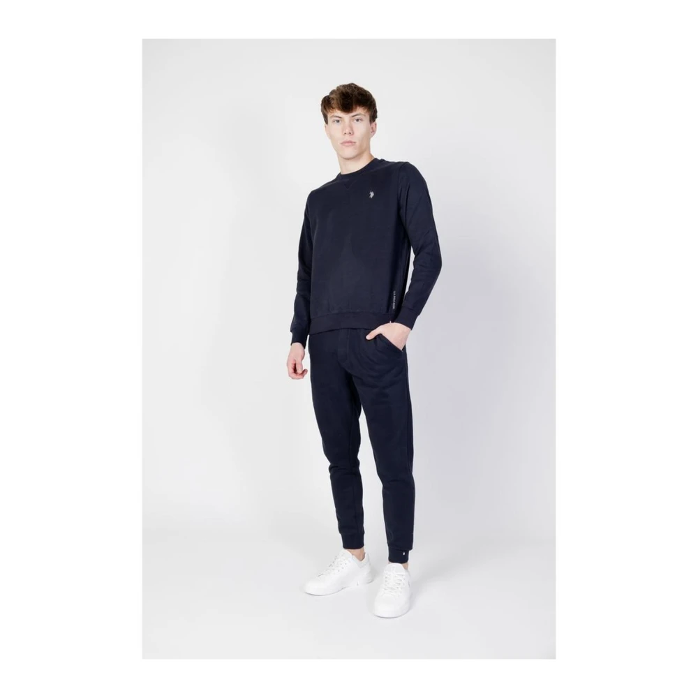 U.s. Polo Assn. Klassieke Katoenmix Sweater in Blauw Blue Heren