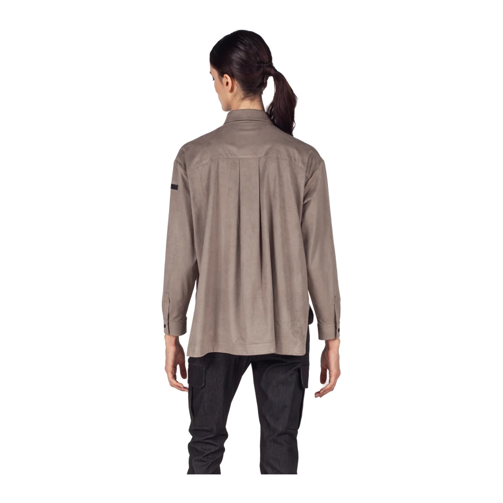 RRD Fleece Suede-effect Stretch Blouse Beige Dames