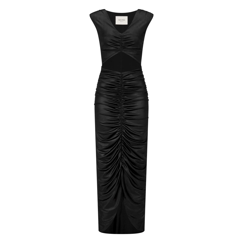 Nicowa Elegante Avondjurk met Cut-Out Black Dames