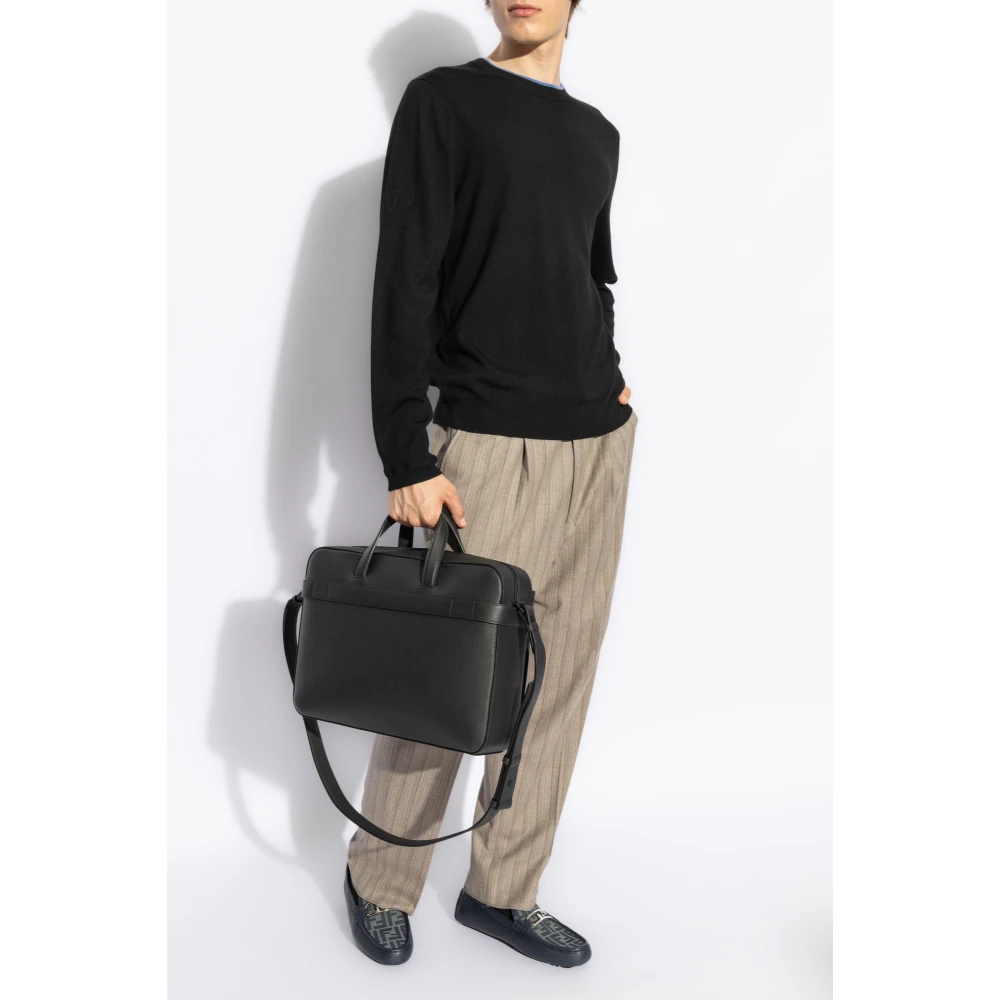 PS By Paul Smith Wollen trui met logo Black Heren
