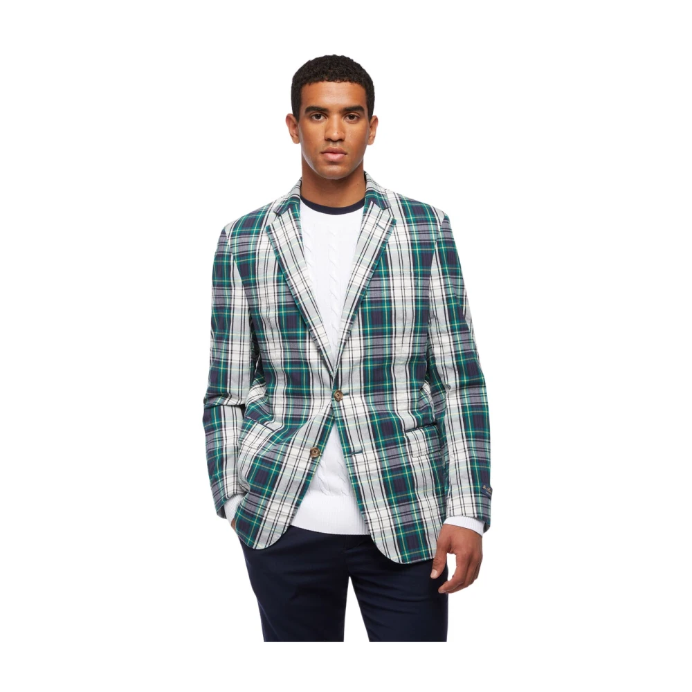 Brooks Brothers Men's Multicolor Blazers, 4XL, Regent Classic-Fit Madras Sport Coat