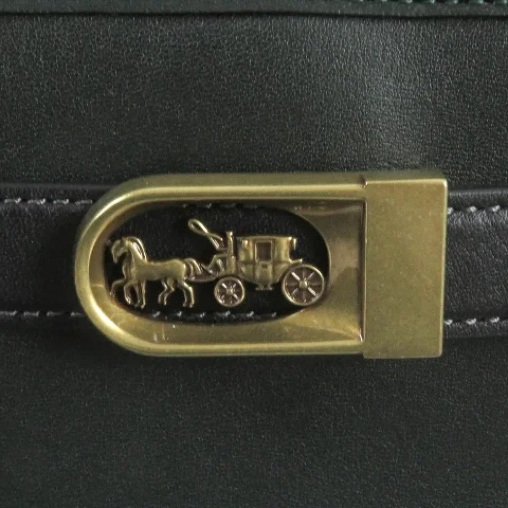 Coach Pre-owned Leather handbags Green Dames