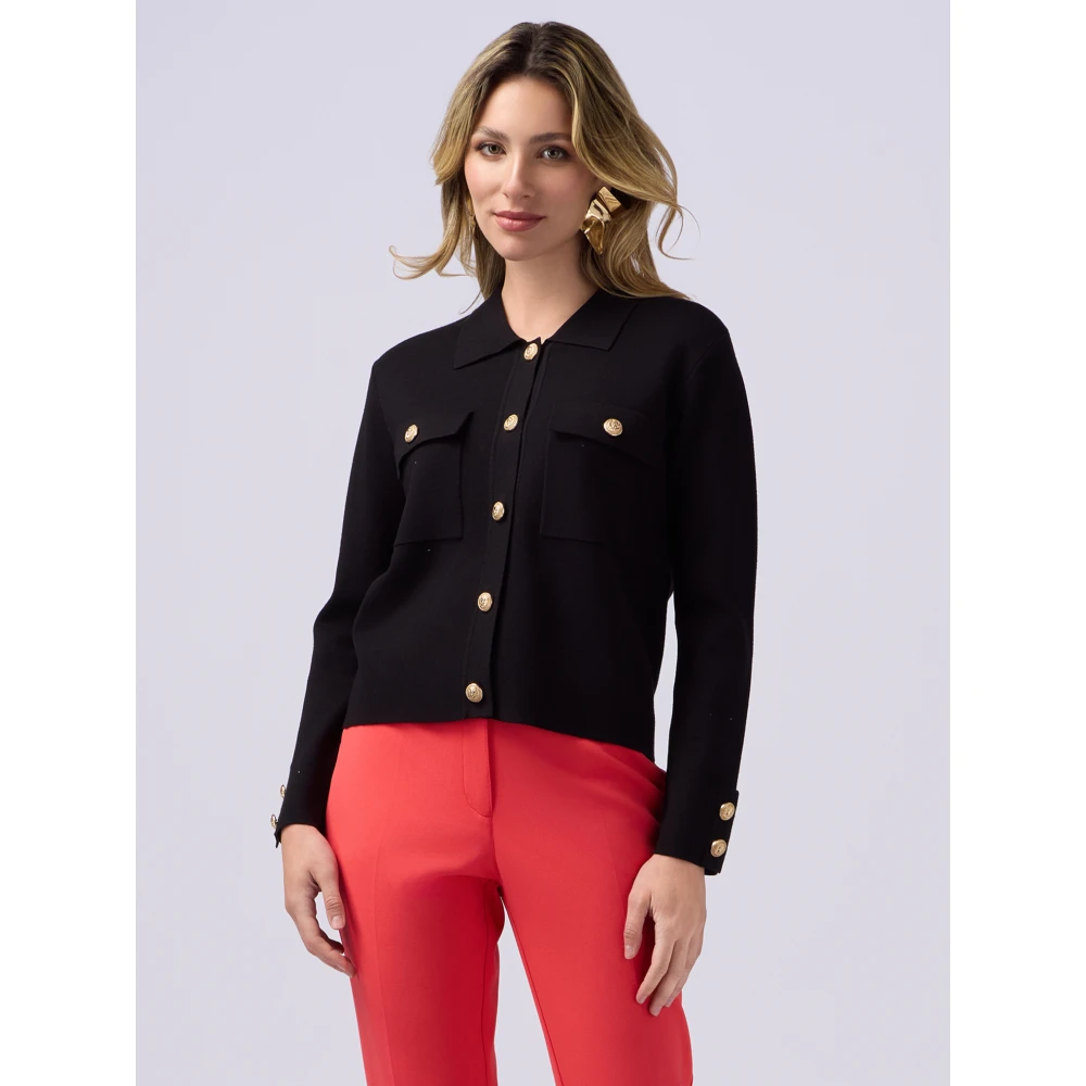 Oltre Vest met wapenknopen Black Dames