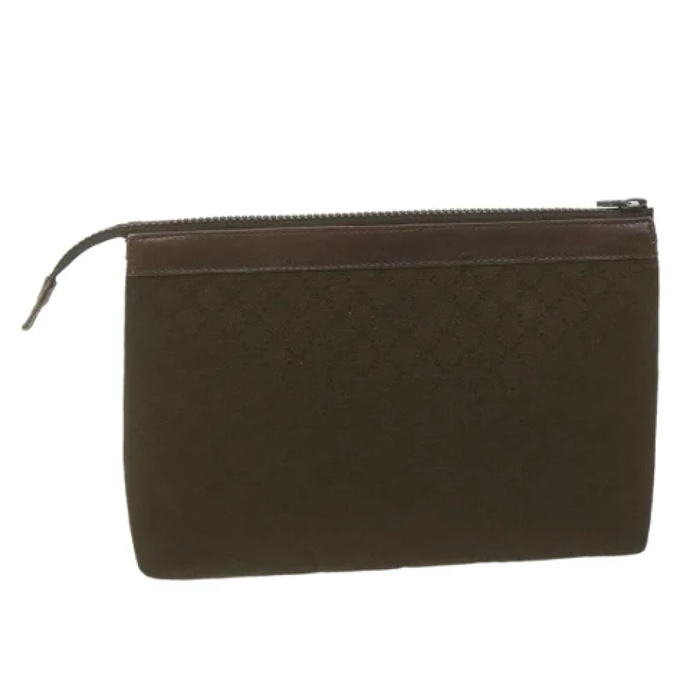 Celine Vintage Pre-owned Leather clutches Brown Dames