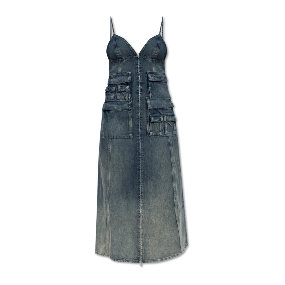 Diesel Vrouw Blauw Kleedjes Dames, S, Denim, Jurk De-Melvi-S