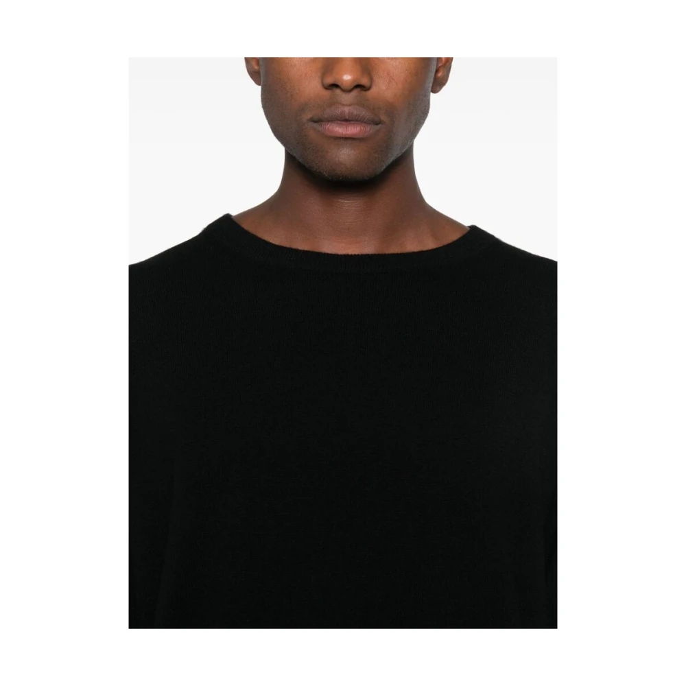 Dries Van Noten Zwarte Kasjmier Gebreide Trui Black Heren