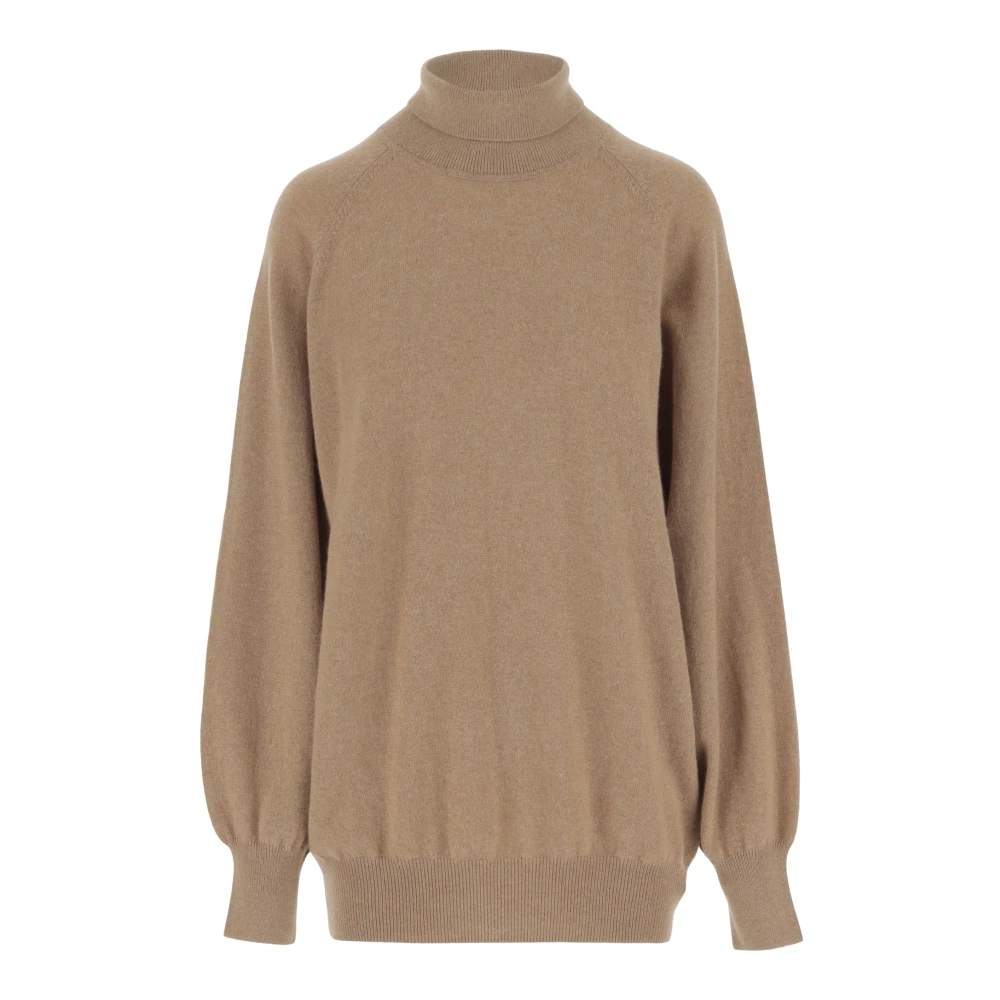 Khaite Beige Cashmere High Collar Sweater Beige Dames