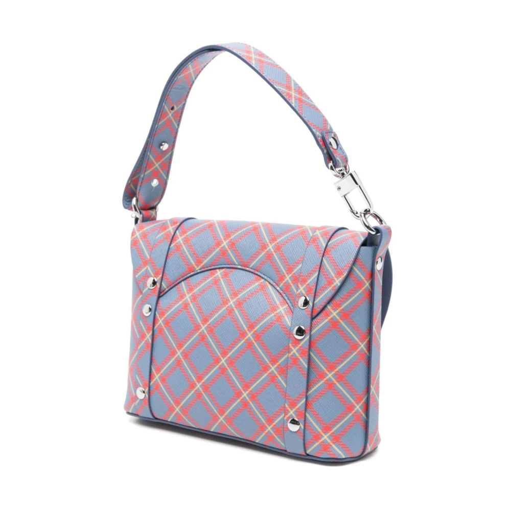 Vivienne Westwood Staalblauwe Schoudertas met Overslag Multicolor Dames