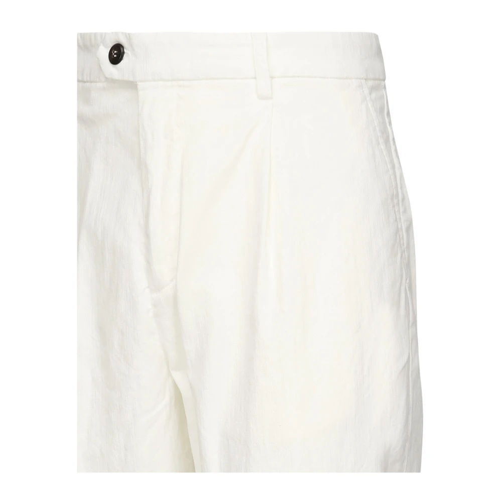 Eleventy Witte Broek met Pences White Heren
