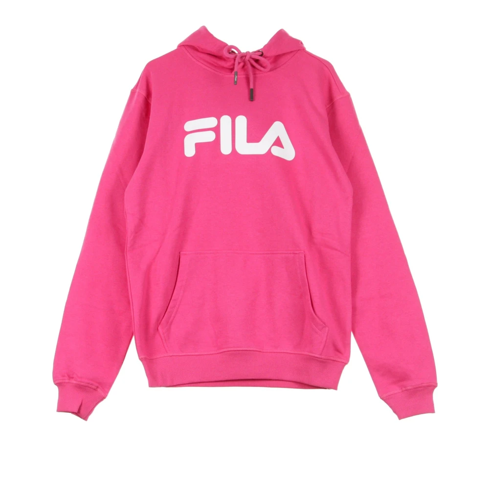 Fila Men's Pink Hoodies, L, Kangaroo Hoodie Long Sleeve Sweatshirt