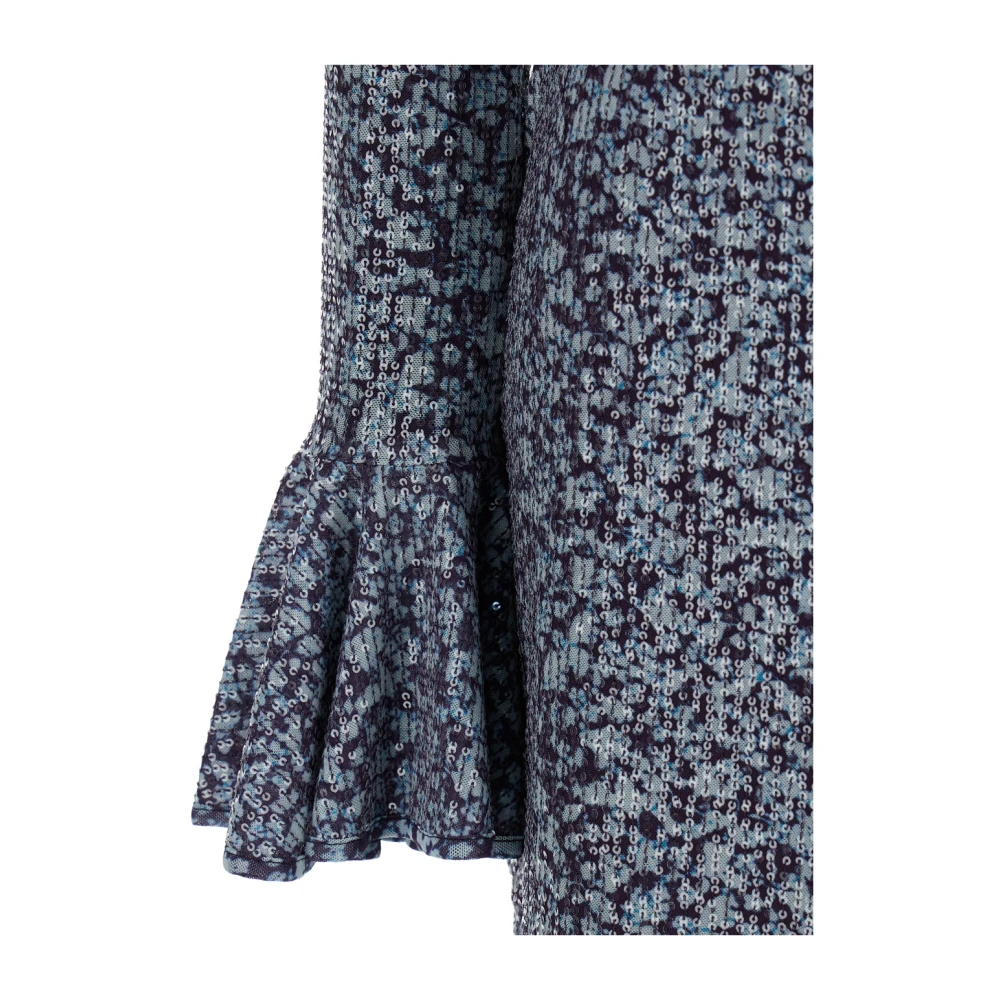Rotate Birger Christensen Sequin Mini Jurk Lichtblauw Backless Multicolor Dames