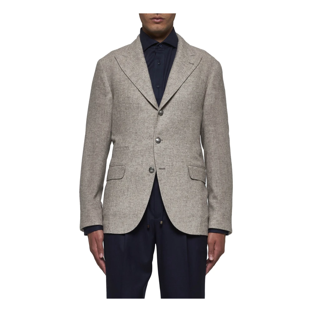 BRUNELLO CUCINELLI Beige Jas voor Mannen Beige Heren