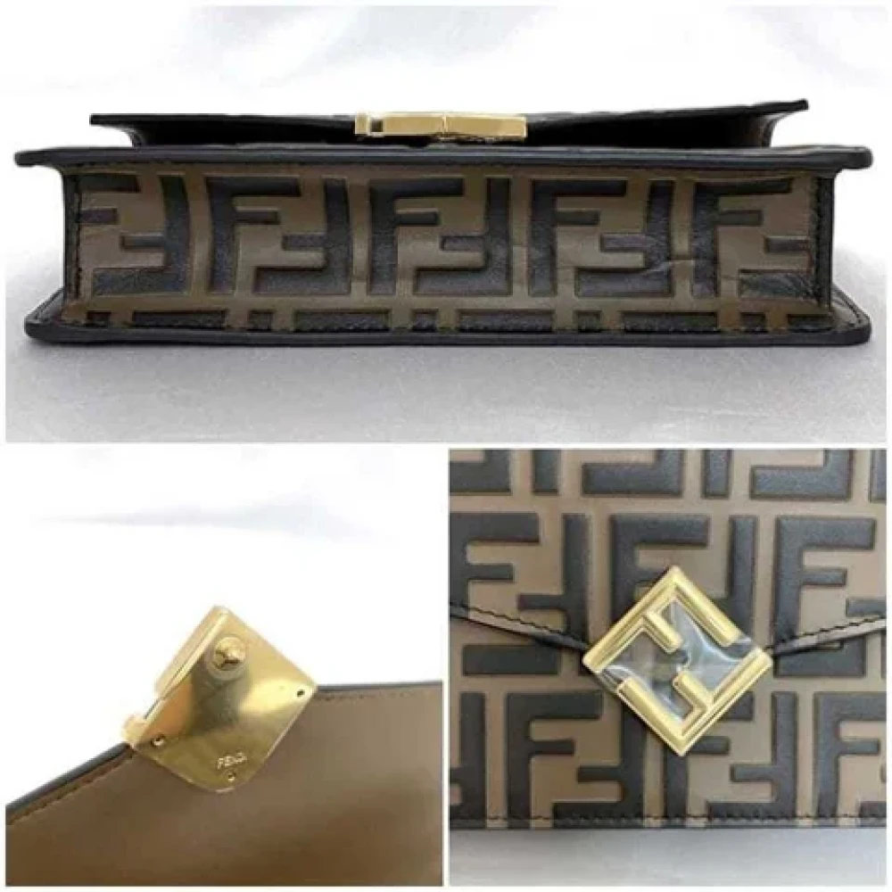 Fendi Vintage Pre-owned Leather shoulder-bags Brown Dames