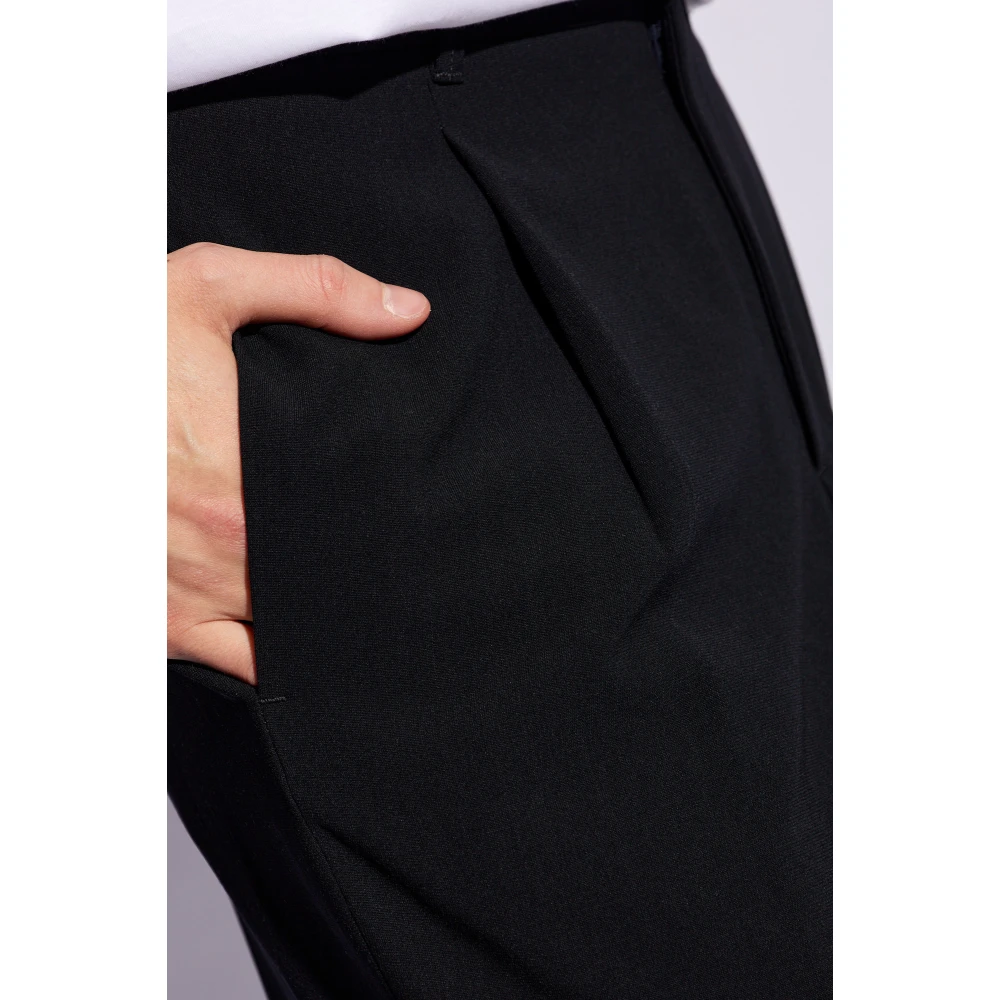 Giorgio Armani Wollen broek Black Heren