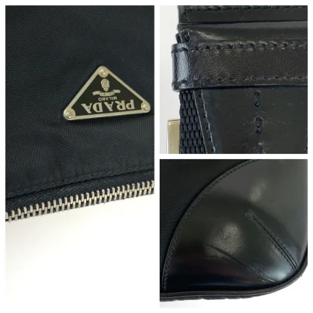 Prada Vintage Pre-owned Canvas prada-bags Black Dames
