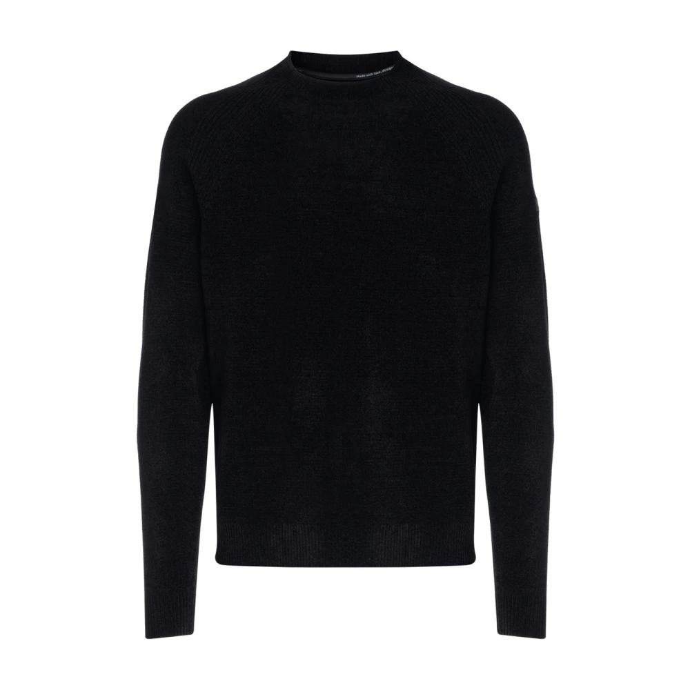 RRD Velvet Round Knit Sweater Black Heren