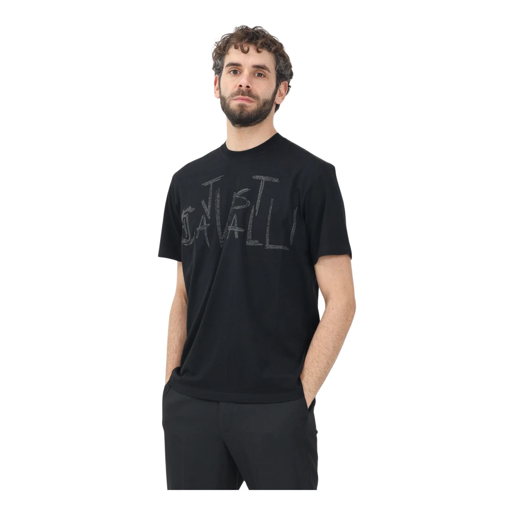Just Cavalli Zwarte korte mouwen T-shirt Urban Stijl Black Heren