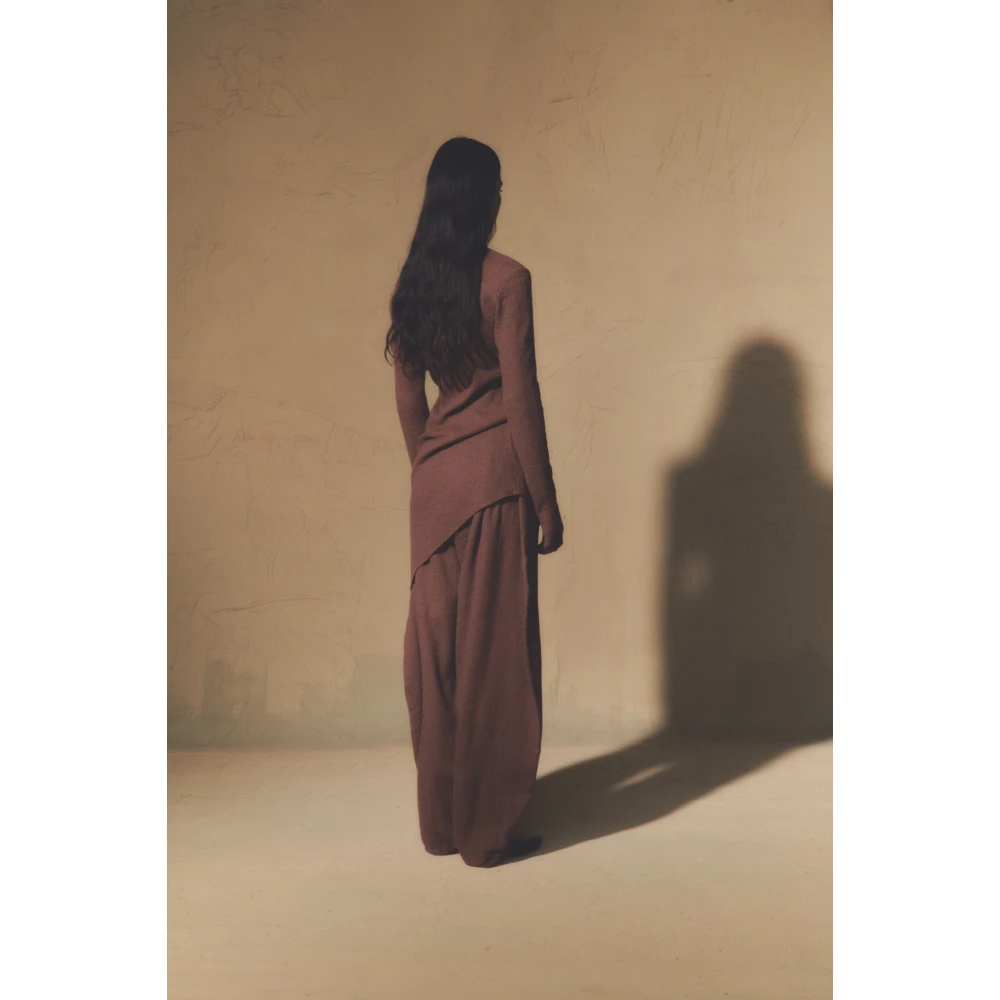 Cortana Maryam top in maagdelijke wol rosewood Red Dames