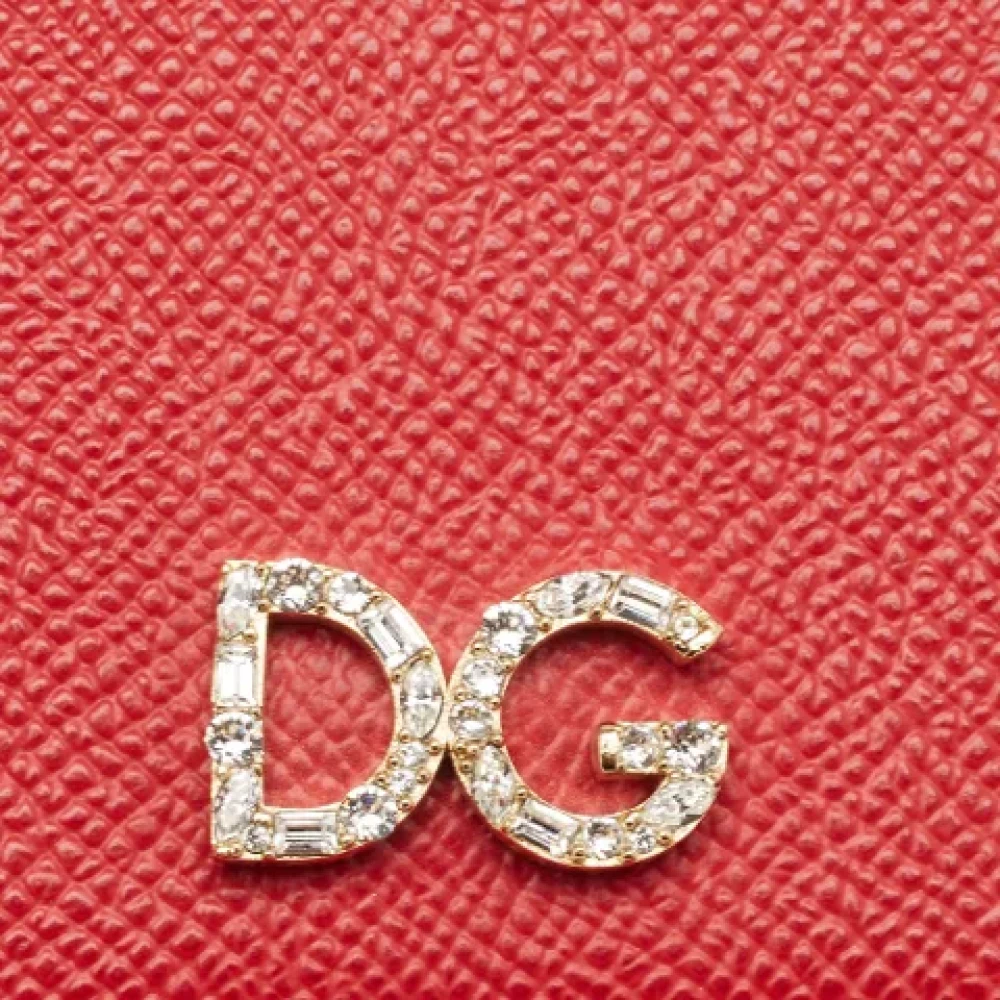 Dolce & Gabbana Pre-owned Leather home-office Red Dames