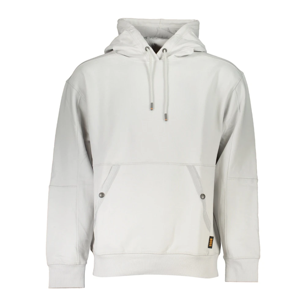 Hugo Boss Grijze hoodie met fleecevoering Gray Heren