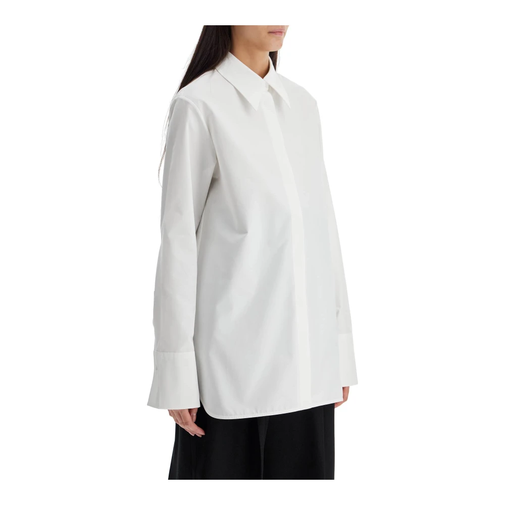 Jil Sander Klassieke Poplin Overhemd voor Mannen White Dames