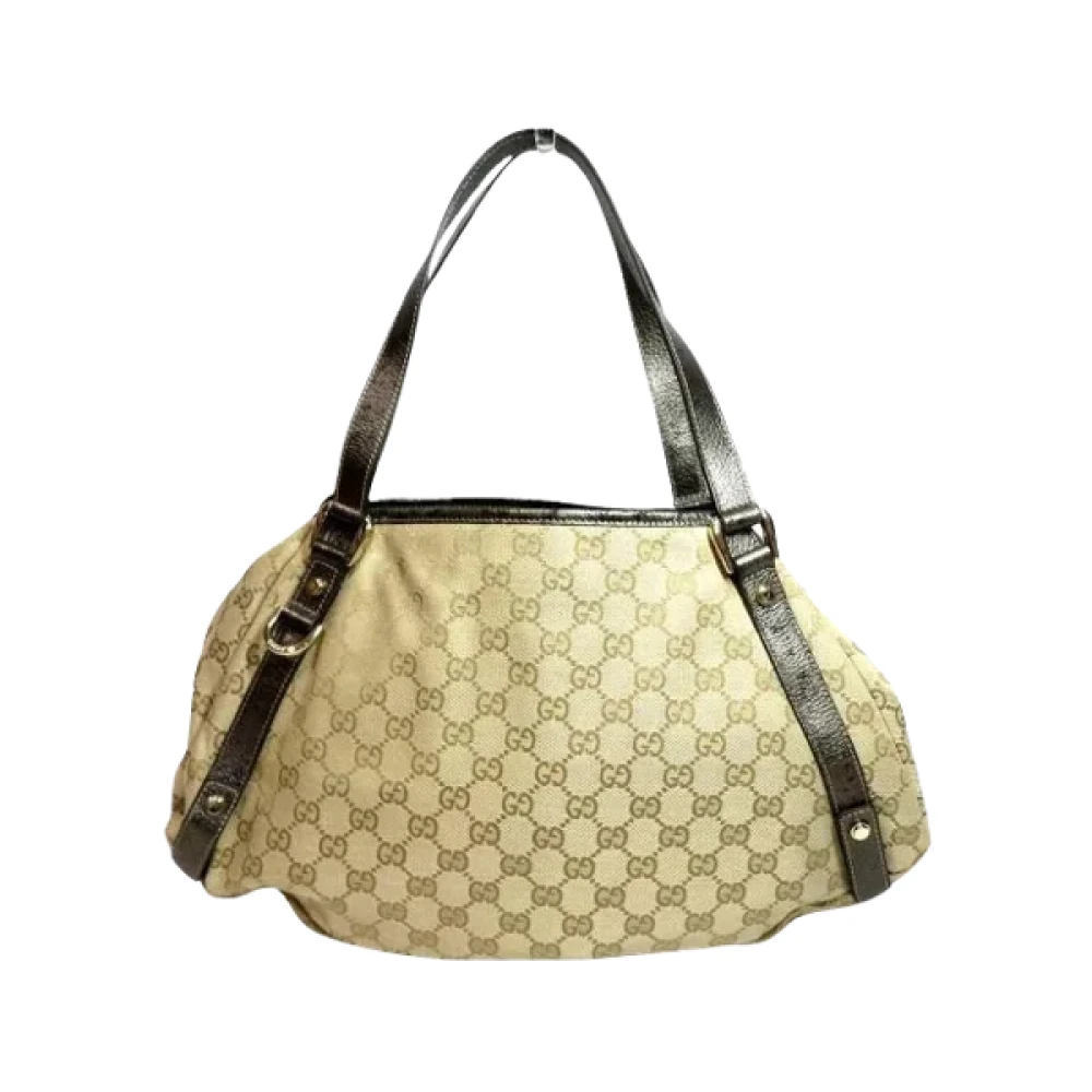 Gucci Vintage Pre-owned Cotton handbags Beige Dames