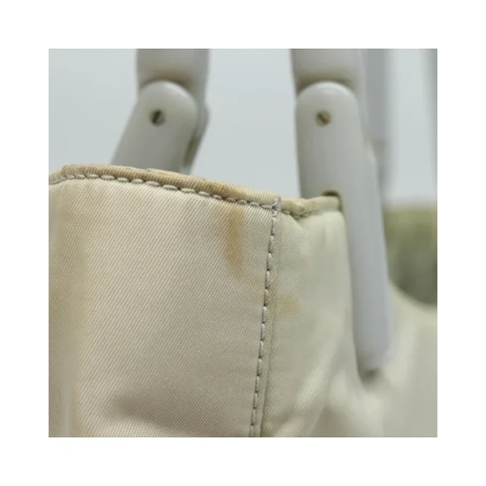 Prada Vintage Pre-owned Nylon prada-bags Beige Dames