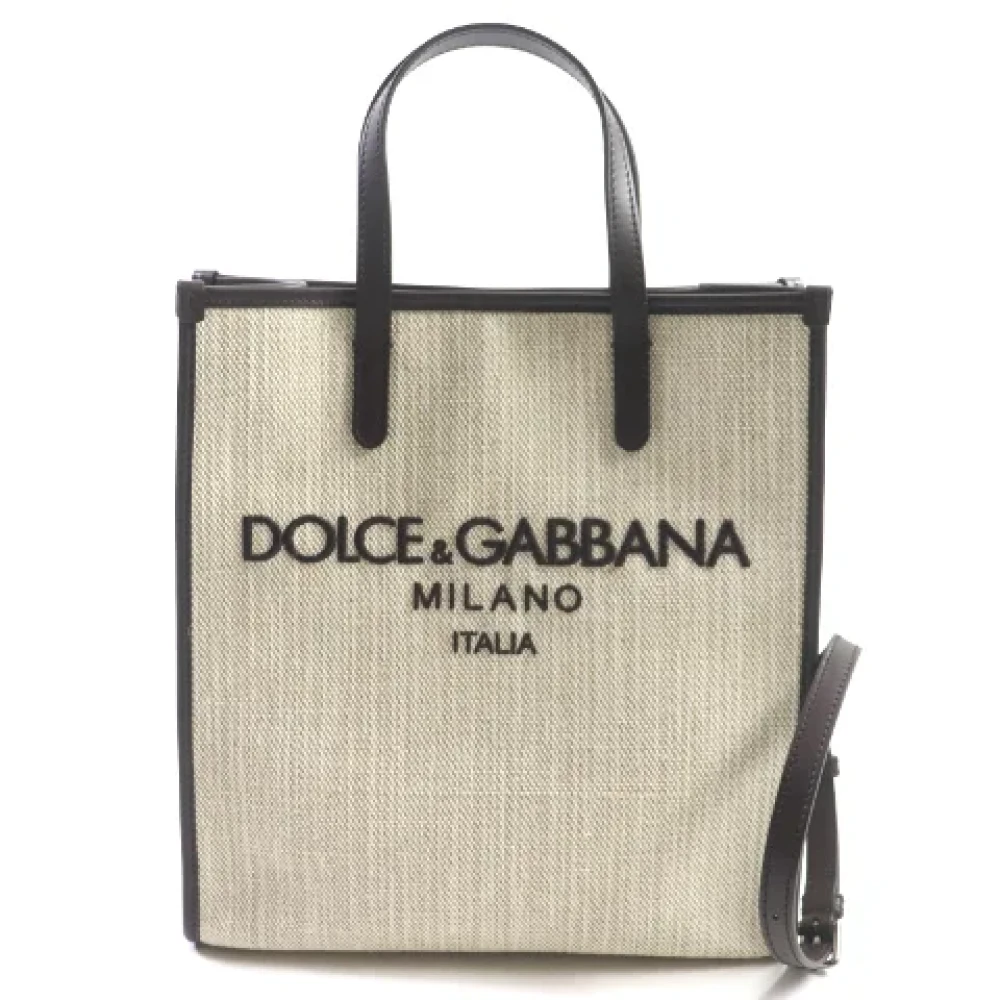Dolce & Gabbana Pre-owned Canvas handbags Beige Dames