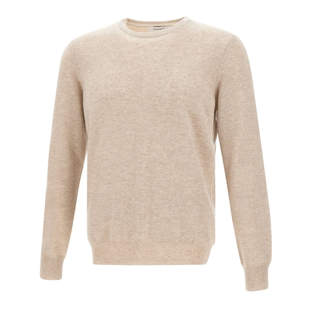 Kangra Kasjmierwoltrui Zand Ronde Hals Beige Heren