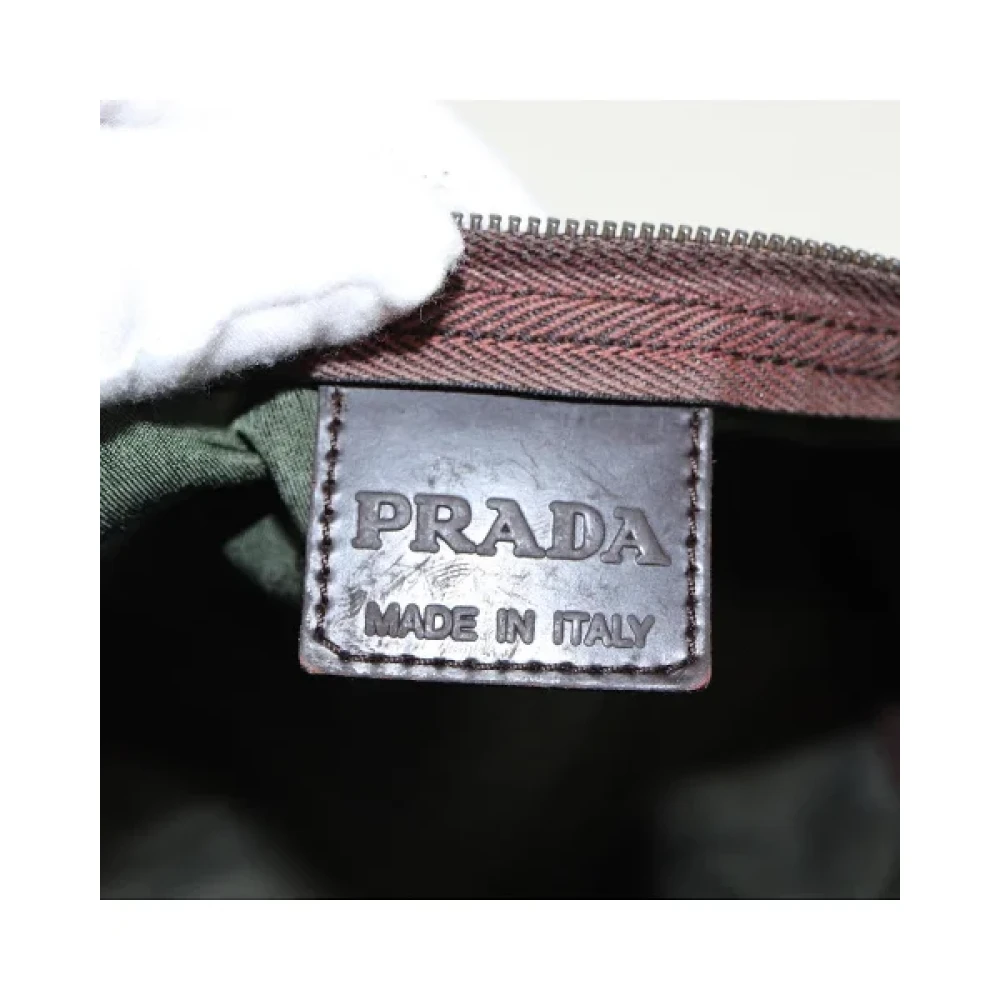 Prada Vintage Pre-owned Nylon prada-bags Green Dames