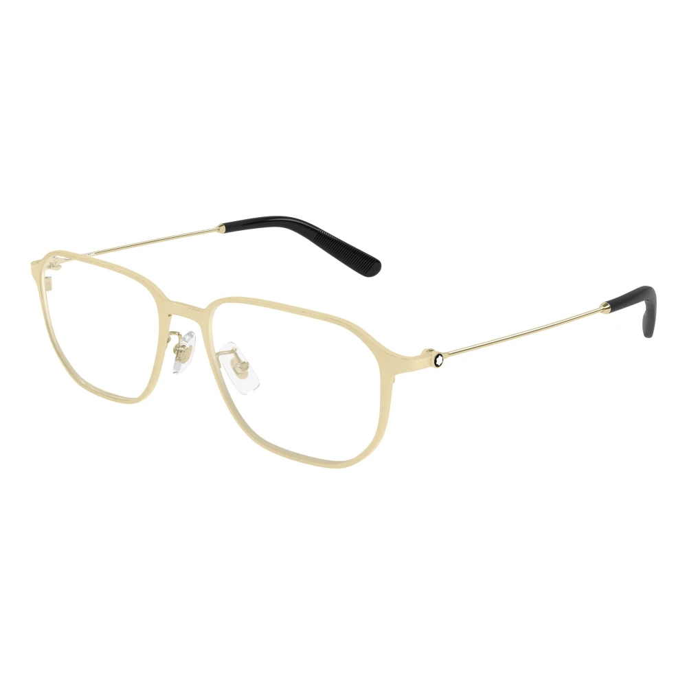 Montblanc Men's Yellow Glasses, 55 Mm, Mb0465oa Optical Frame