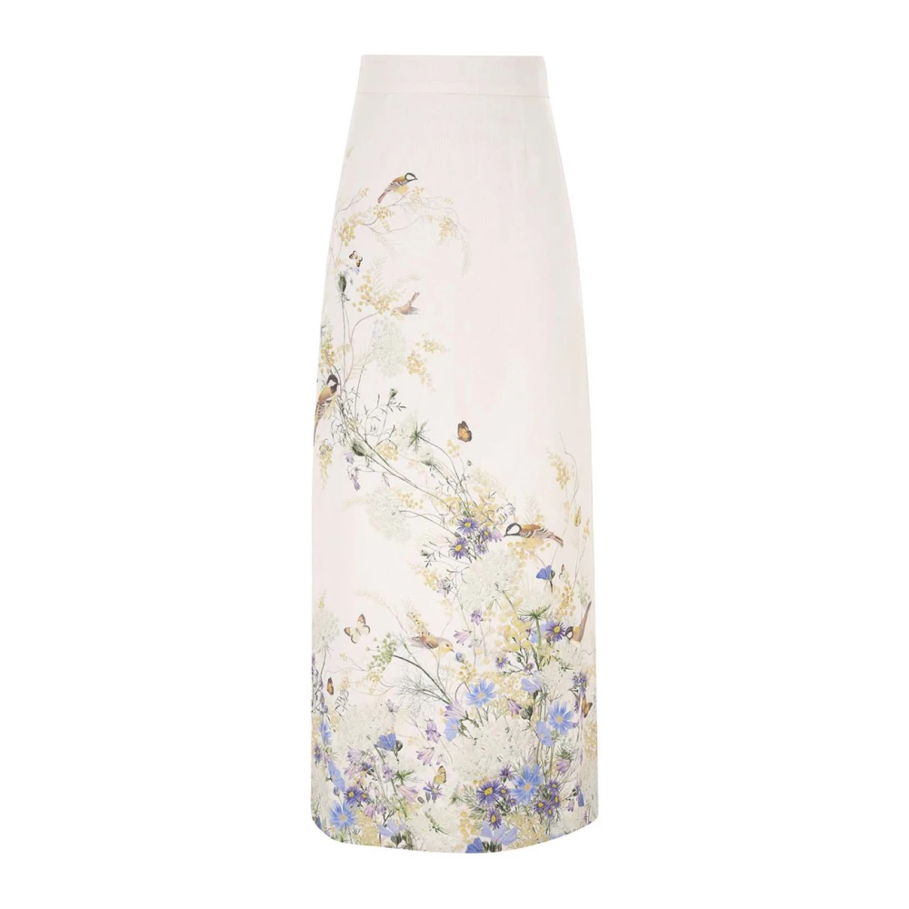 Zimmermann Citrus Butterflies Potlood Rok White Dames
