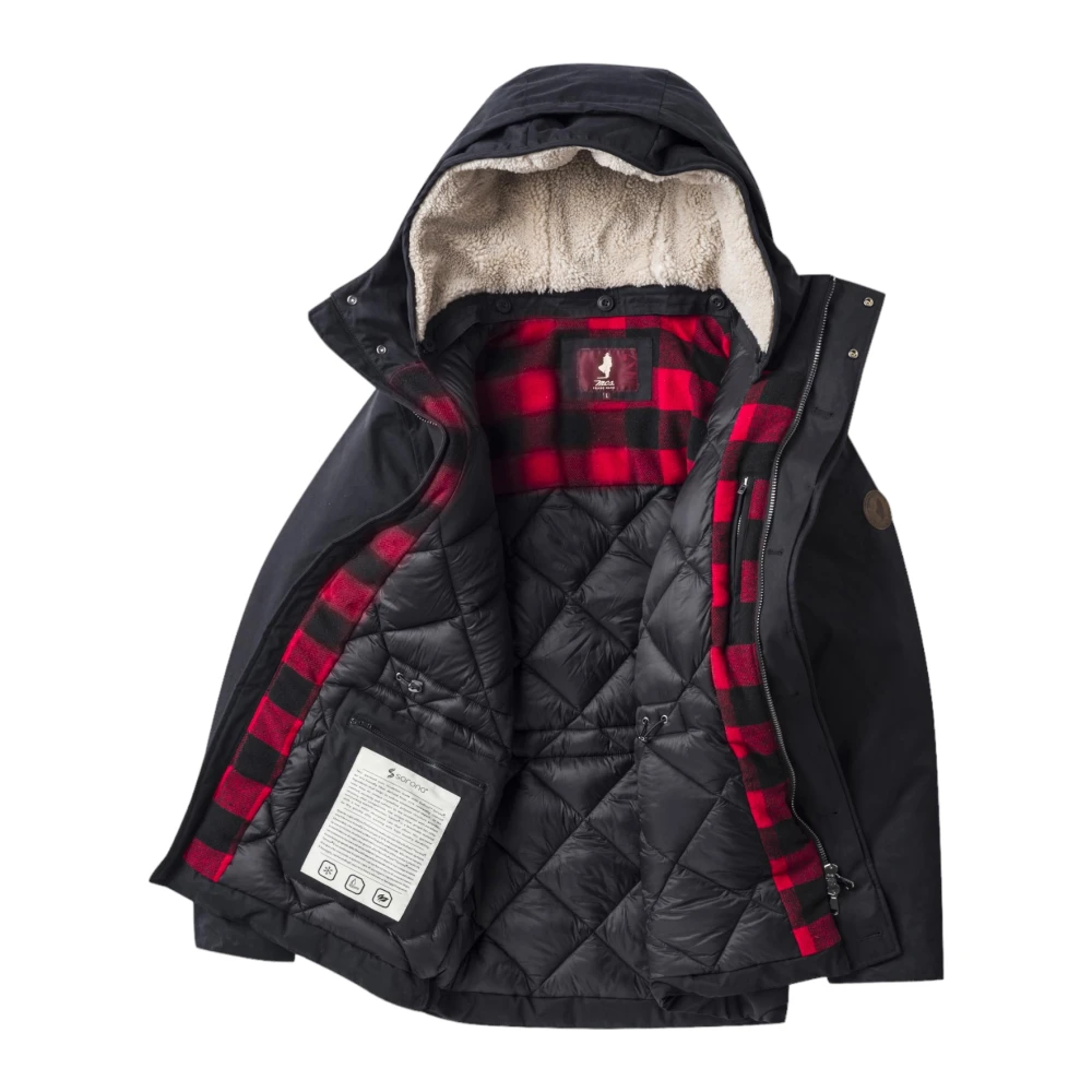 MCS Zwarte Stijlvolle Jassen Black Heren