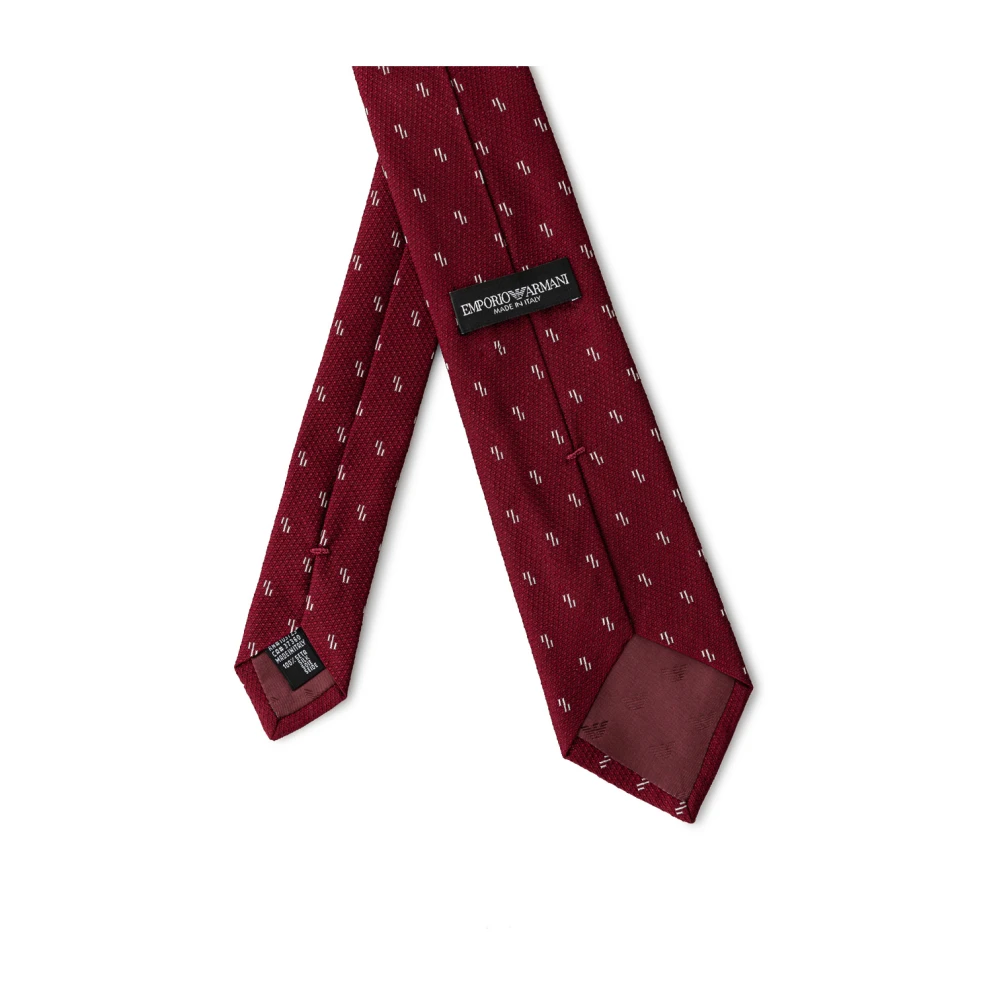 Emporio Armani Bordeaux Zijden Stropdas Red Heren