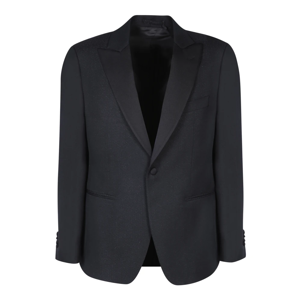 Lardini Men's Black Wool Smoking Jacket - Blazers - Xl - Suits