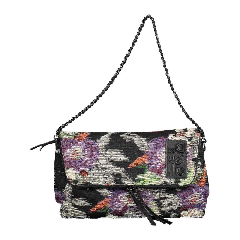 Desigual Donna Nero Borsa A Mano Con Tracolle Rimovibili E Scomparti Multipli Yes