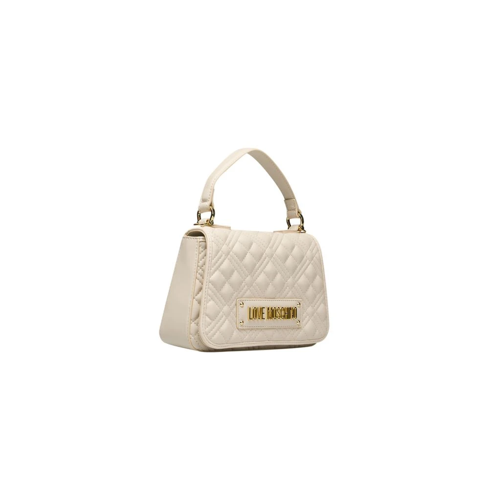 Love Moschino Beige Handtas met Verstelbare Schouderband Beige Dames