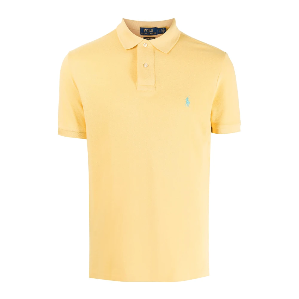 Polo Ralph Lauren Men's Yellow Polo Shirt Regular Fit Cotton