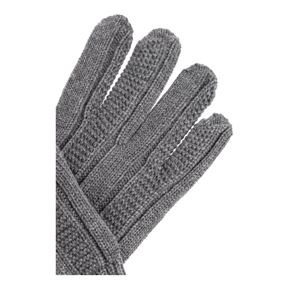 Versace Wollen handschoenen Gray Heren